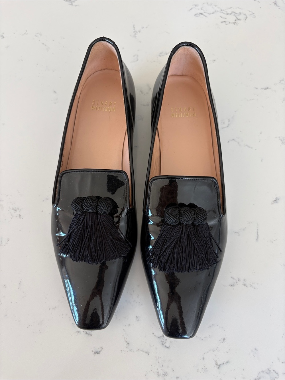 Stewart Weitzman Women’s Patent Leather Tassel Loafers 7.5